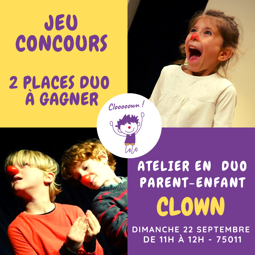 Jeu Concours Ateliers Clown duo