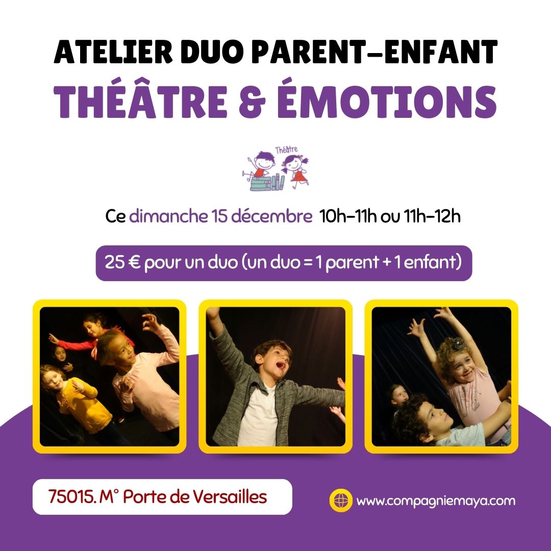 atelier théâtre & émotions de compagnie maya dans le 15e