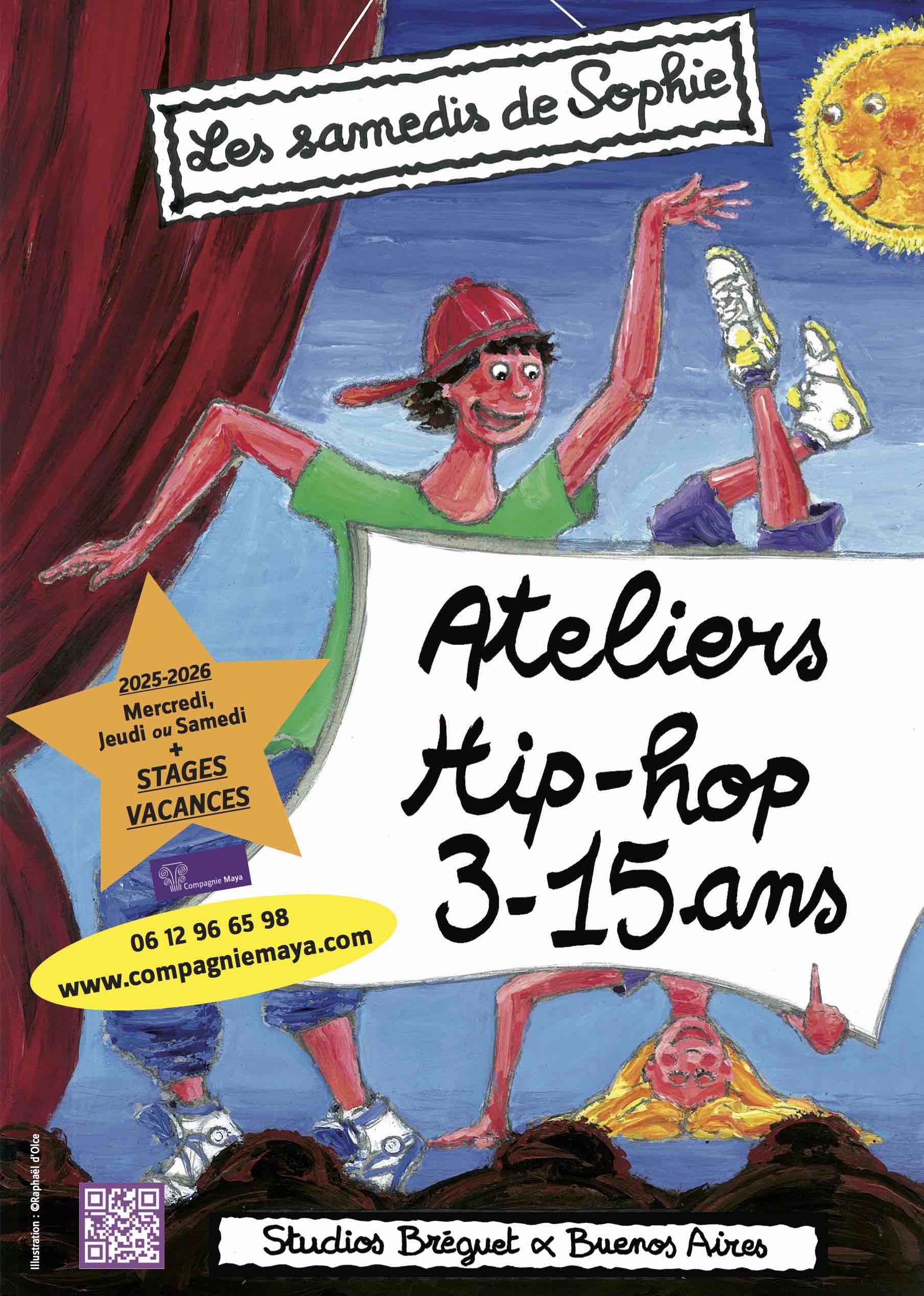 Ateliers enfants hebdomadaires Hip-hop de la compagnie maya