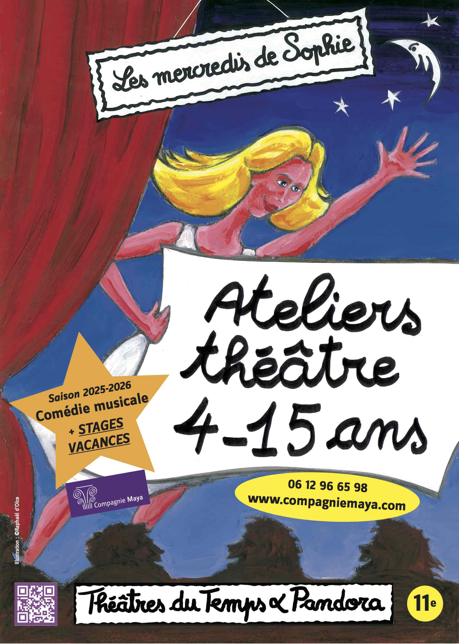 Ateliers enfants hebdomadaires théâtre de la compagnie maya