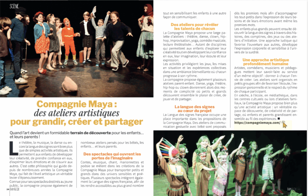 Magazine Baby & Cie et la Compagnie Maya